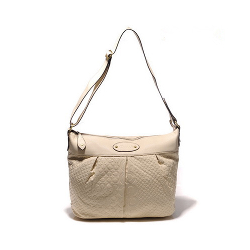 Coach Embossed In Monogram Medium White Crossbody Bags DGQ | Coach Outlet Canada - Click Image to Close